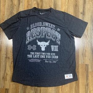 Under Armour Project Rock Iron Paradise Black and White Short Sleeve Tee 2XL